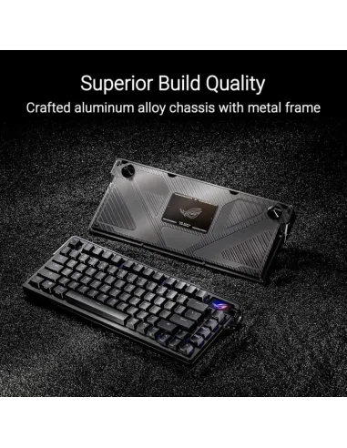 Asus ROG Azoth Extreme 90MP03MA-BKUA01 Teclado Gaming Mecánico Inalámbrico RGB Switch ROG NX Negro Teclado Inglés