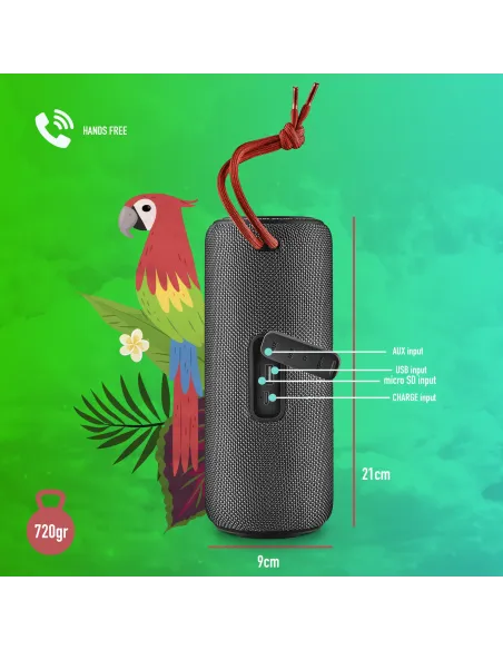 NGS Roller Nitro 2 Black Altavoz Portátil Bluetooth Negro