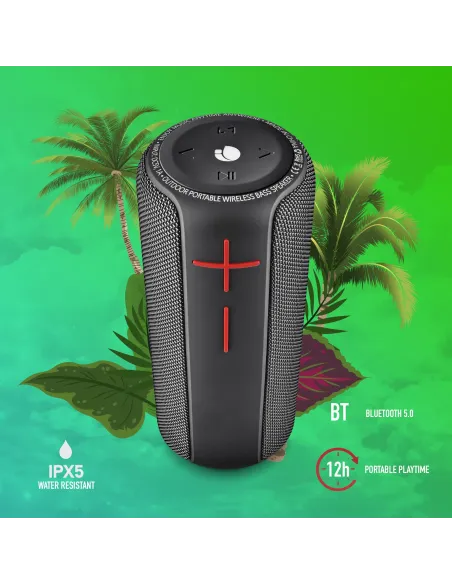 NGS Roller Nitro 2 Black Altavoz Portátil Bluetooth Negro