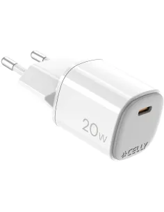 Celly Gan UPTC1USBC20WWH Cargador 20W Blanco-AATCAT0444