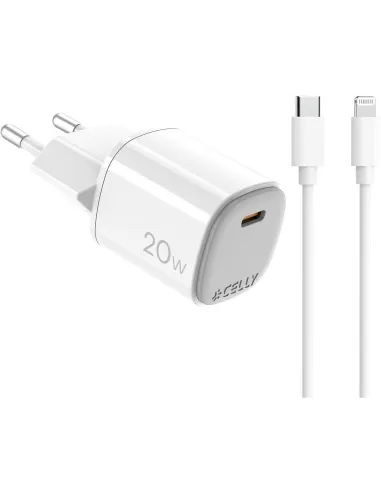 Celly Gan UPTC1USBC20WCTL Cargador 20w Blanco
