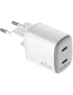 Celly Gan UPTC2USBC45WWH Cargador  45w Blanco-AATCAT0452
