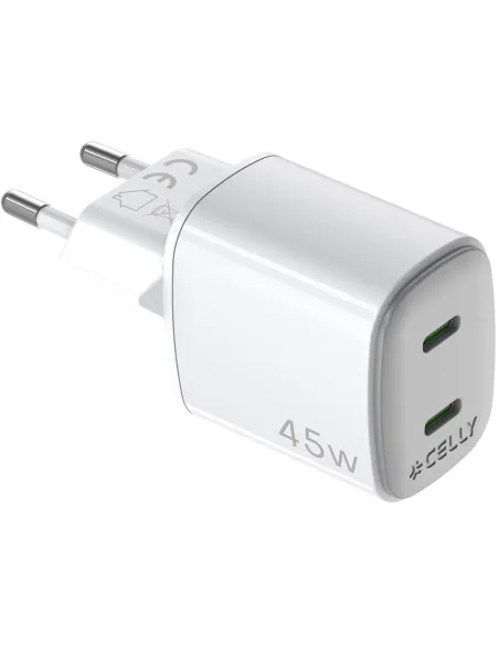 Celly Gan UPTC2USBC45WWH Cargador  45w Blanco