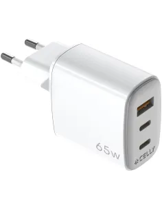 Celly UPTC1USB2USBC65 Cargador USB-C/USB-A Blanco-AATCAT0455