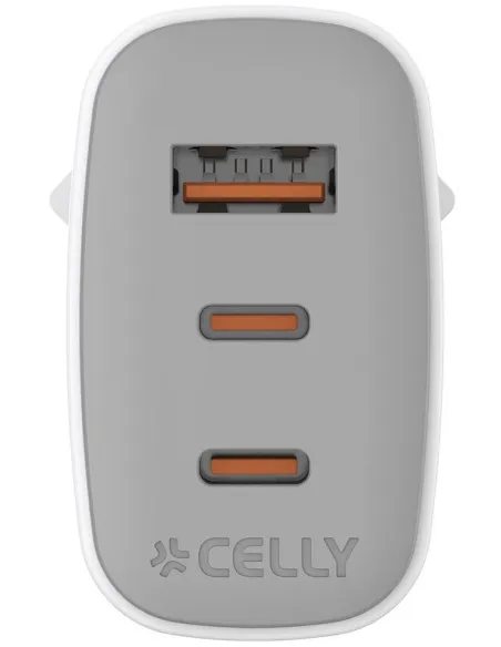 Celly UPTC1USB2USBC65 Cargador USB-C/USB-A Blanco