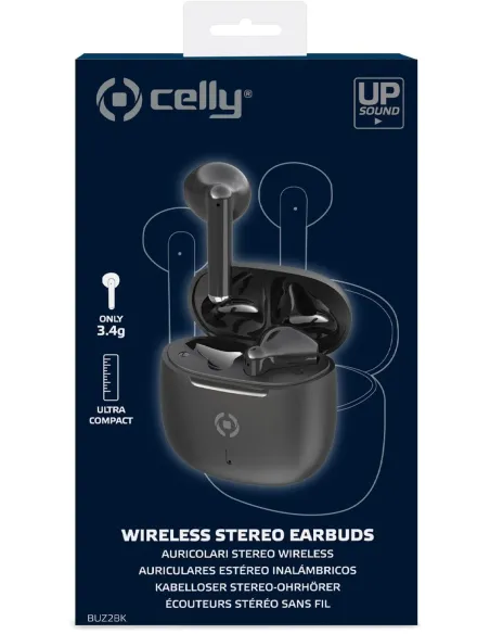 Celly BUZ2BK Auriculares Bluetooth TWS Negros
