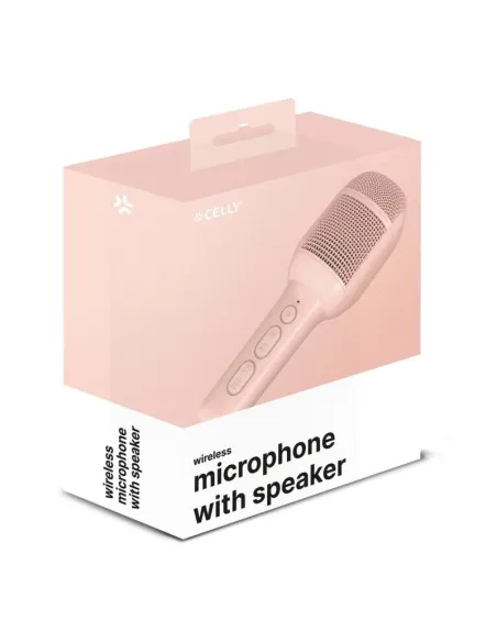 Celly KIDSFESTIVAL2PK Micrófono Inalámbrico para Niños Rosa