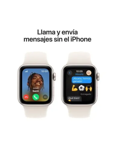 Apple Watch SE MXGK3QL/A GPS Cellular 40mm Caja de Aluminio con Correa Deportiva Blanco Estrella M/L