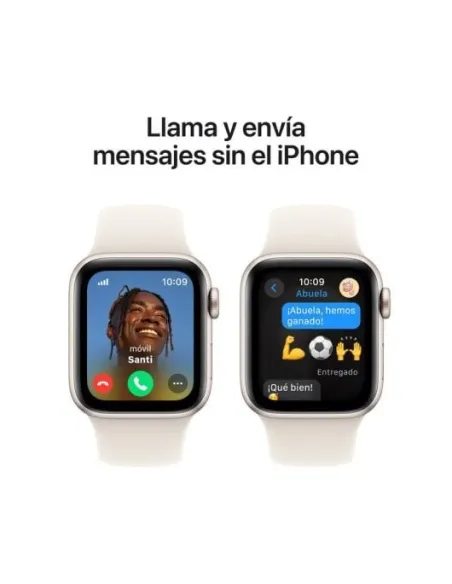 Apple Watch SE MXGK3QL/A GPS Cellular 40mm Caja de Aluminio con Correa Deportiva Blanco Estrella M/L