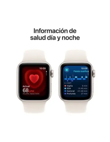 Apple Watch SE MXGK3QL/A GPS Cellular 40mm Caja de Aluminio con Correa Deportiva Blanco Estrella M/L