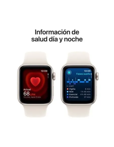 Apple Watch SE MXGK3QL/A GPS Cellular 40mm Caja de Aluminio con Correa Deportiva Blanco Estrella M/L