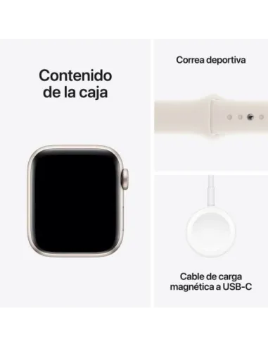 Apple Watch SE MXGK3QL/A GPS Cellular 40mm Caja de Aluminio con Correa Deportiva Blanco Estrella M/L
