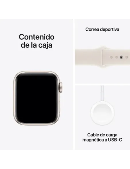 Apple Watch SE MXGK3QL/A GPS Cellular 40mm Caja de Aluminio con Correa Deportiva Blanco Estrella M/L