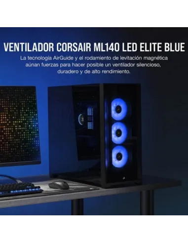 Corsair ML140 LED ELITE Premium Ventilador PWM de Levitación Magnética 140mm Azul