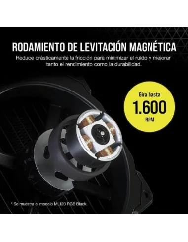 Corsair ML140 LED ELITE Premium Ventilador PWM de Levitación Magnética 140mm Azul
