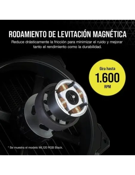 Corsair ML140 LED ELITE Premium Ventilador PWM de Levitación Magnética 140mm Azul