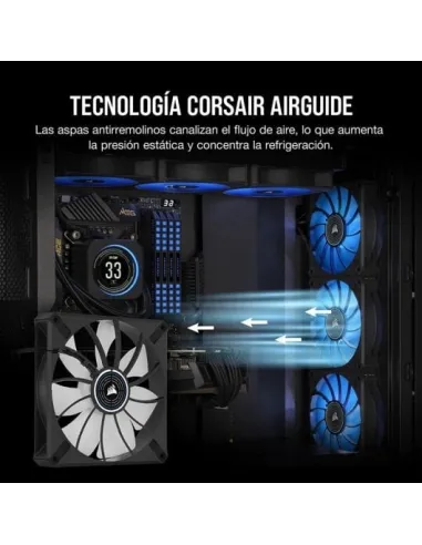 Corsair ML140 LED ELITE Premium Ventilador PWM de Levitación Magnética 140mm Azul