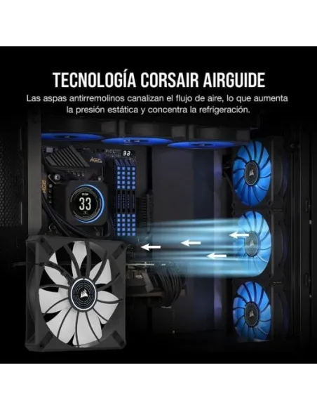 Corsair ML140 LED ELITE Premium Ventilador PWM de Levitación Magnética 140mm Azul