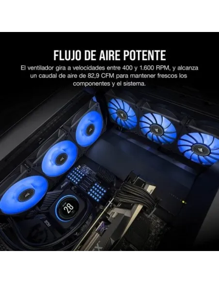 Corsair ML140 LED ELITE Premium Ventilador PWM de Levitación Magnética 140mm Azul