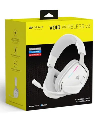 Corsair VOID WIRELESS V2 CA-9011380-WW Auriculares Inalámbricos Gaming Blancos