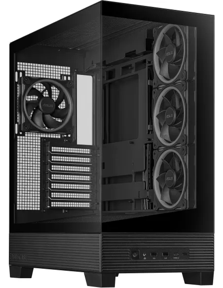 Asus A31 Plus TG ARGB BLACK Mid Tower ATX Doble Cristal Templado USB-C Negra