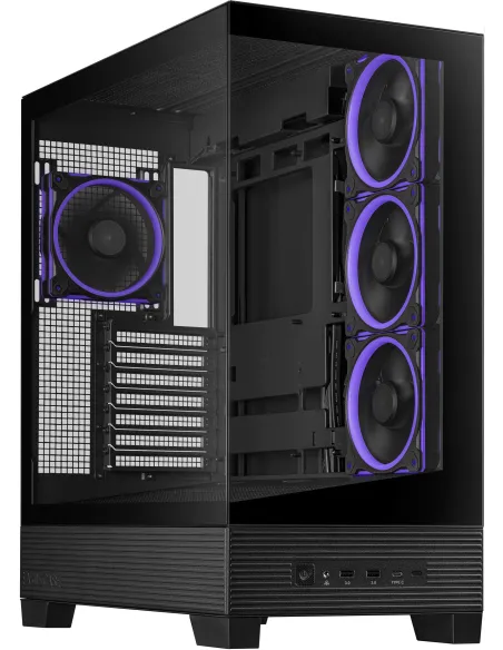 Asus A31 Plus TG ARGB BLACK Mid Tower ATX Doble Cristal Templado USB-C Negra