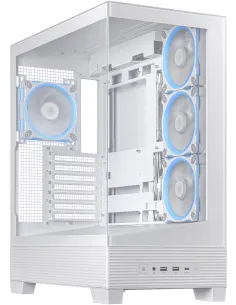 Asus A31 Plus TG ARGB WHITE Mid Tower ATX Doble Cristal Templado USB-C Blanca-1393105