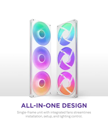 NZXT F420RGB RF-U42HF-W1 Kit de Refrigeración Líquida 420mm Blanca