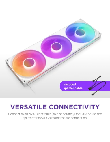 NZXT F420RGB RF-U42HF-W1 Kit de Refrigeración Líquida 420mm Blanca