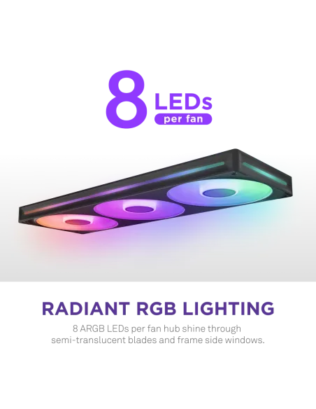 NZXT F420RGB RF-U42HF-B1 Ventiladores Suplementarios 420mm Negra