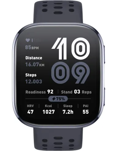 Amazfit Bip 6 Black Reloj Smartwatch 1.97" 2000 nits Mapas Offline 140 Deportes Negro