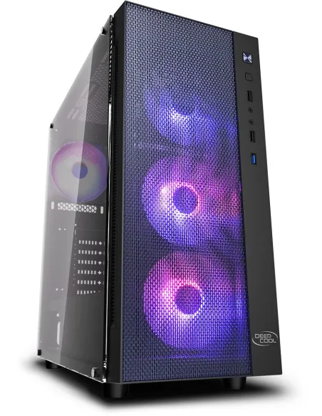 Deepcool Matrexx 55 Mesh ADD-RGB 4F Midi Tower Cristal Templado USB 3.2 Negra