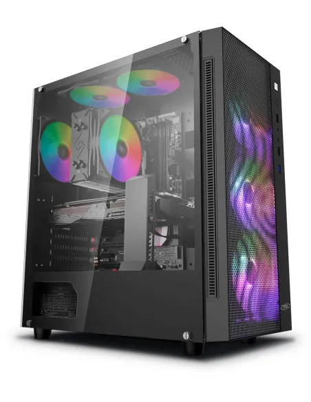 Deepcool Matrexx 55 Mesh ADD-RGB 4F Midi Tower Cristal Templado USB 3.2 Negra