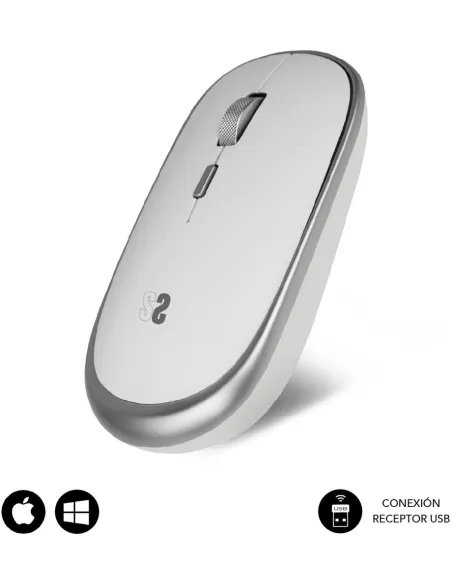 Subblim Mini Wireless Mouse Silver SUBMO-RFM0001 Ratón Plata