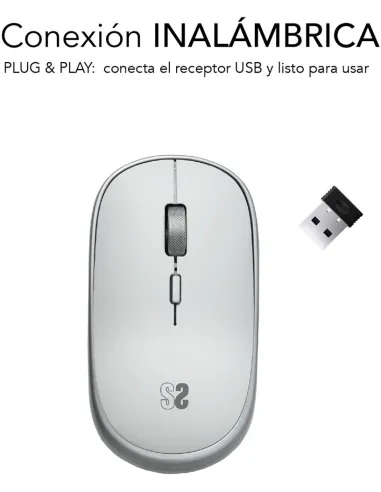Subblim Mini Wireless Mouse Silver SUBMO-RFM0001 Ratón Plata