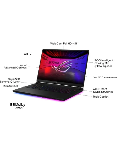 Asus ROG Strix SCAR 18 G835LW-SA077W Intel Core Ultra 9 275HX/64GB/2TB SSD/RTX 5080/18" W11 Home