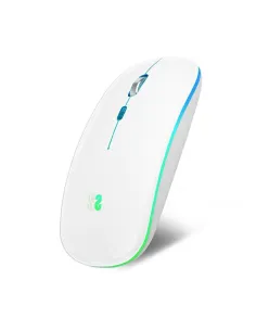 Subblim SUBMO-LDFLAT2 Ratón Inalámbrico RGB Blanco