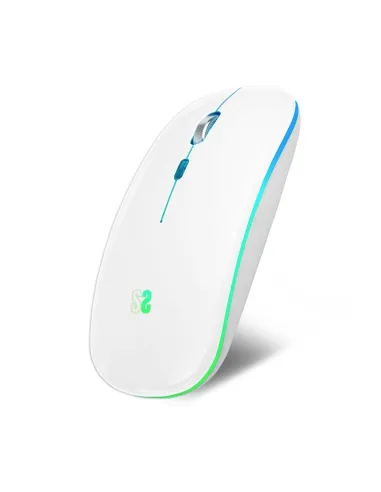 Subblim SUBMO-LDFLAT2 Ratón Inalámbrico RGB Blanco