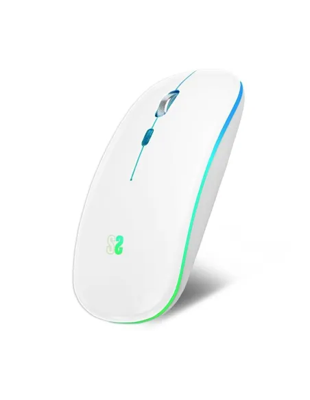 Subblim SUBMO-LDFLAT2 Ratón Inalámbrico RGB Blanco