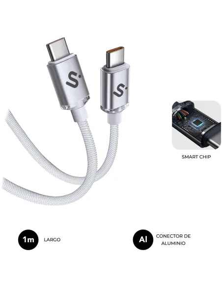 Subblim Optimus SUBCAB-C06010 Cable USB-C Blanco
