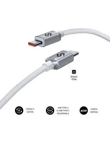 Subblim Optimus SUBCAB-C06010 Cable USB-C Blanco