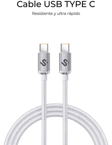 Subblim Optimus SUBCAB-C06010 Cable USB-C Blanco