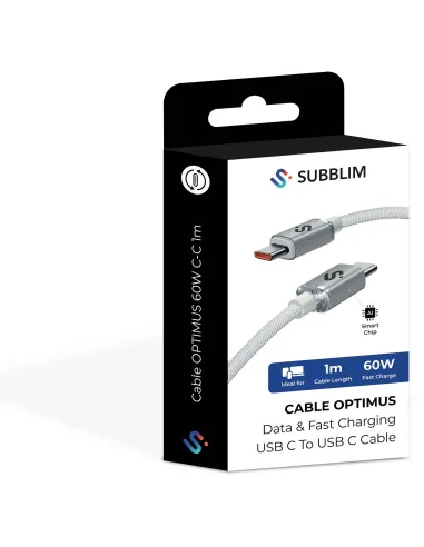 Subblim Optimus SUBCAB-C06010 Cable USB-C Blanco