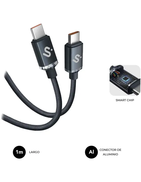 Subblim Optimus SUBCAB-C06001 Cable USB-C Negro