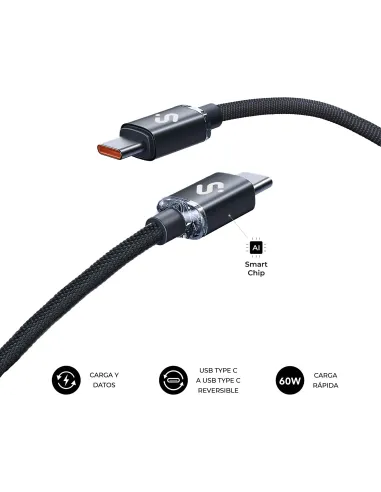 Subblim Optimus SUBCAB-C06001 Cable USB-C Negro
