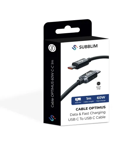 Subblim Optimus SUBCAB-C06001 Cable USB-C Negro