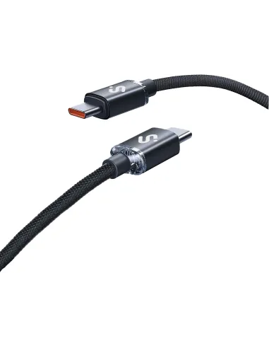 SUBBLIM Optimus 60W 2M Negro Cable USB 2.0 Tipo-C de Carga Rápida CC