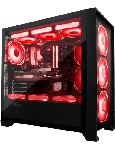 CoolBox GE2000 DualView Torre RGB en Formato ATX Negra