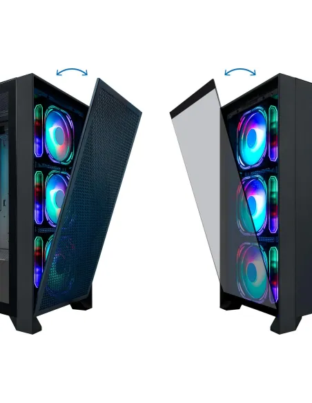 CoolBox GE2000 DualView Caja RGB en Formato ATX Negra