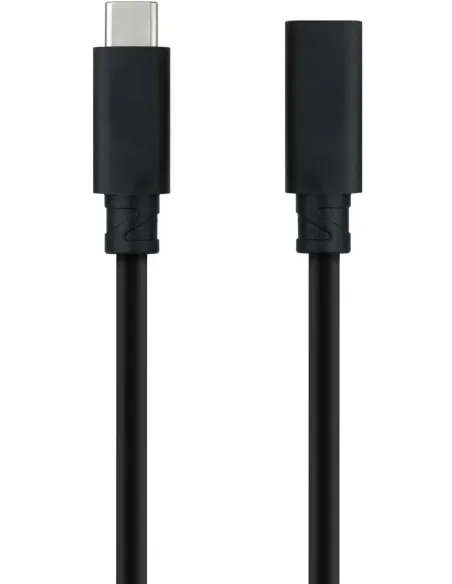 Nanocable 10.01.4500 Cable Alargador USB-C 3.2 Gen2x2 4K60Hz Macho/Macho 50cm Negro